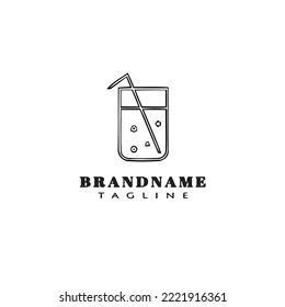 glasses logo cartoon template black icon modern isolated cute illustration