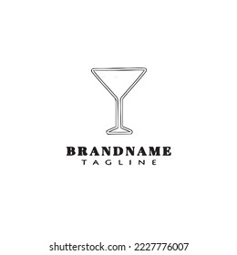 glasses logo cartoon template black icon modern cute vector illustration