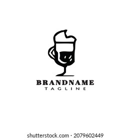 glasses logo cartoon template icon modern isolated vector illustration