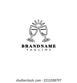 logotipo de gafas icono lindo imagen vectorial aislada moderna