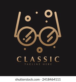 glasses logo design icon vector