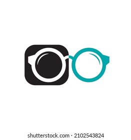 Glasses Logo Design. spectacles icon design template vector.