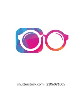 Glasses Logo Design. spectacles icon design template vector.
