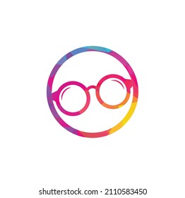 Glasses Logo Design. spectacles icon design template vector.	