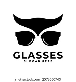 Glasses logo design template. Optic glasses logo design vector
