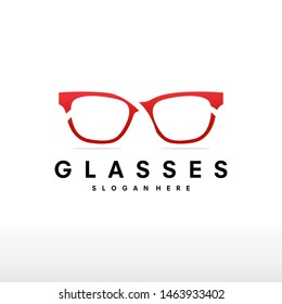 Glasses Logo Design Template - Vector 