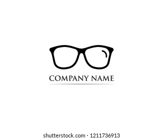 Glasses Logo Design vector illustrator
