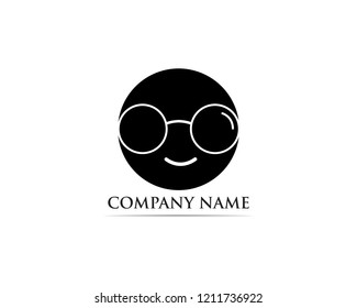 Glasses Logo Design vector illustrator