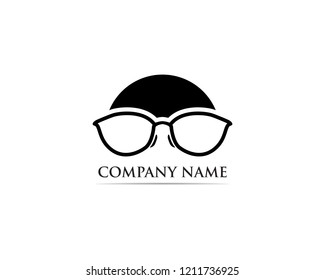 Glasses Logo Design vector illustrator