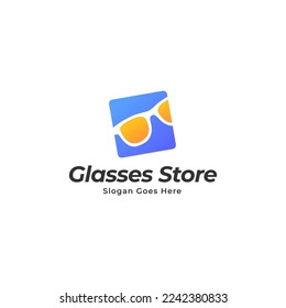 Glasses Logo Design Vektor . Logo für Brillengeschäft
