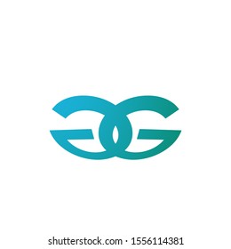 glasses logo icon with G initial letter company for fashion industry