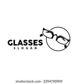 Glasses Logo, Optic Fashion Vector, Icon Illustration Template Simple Design