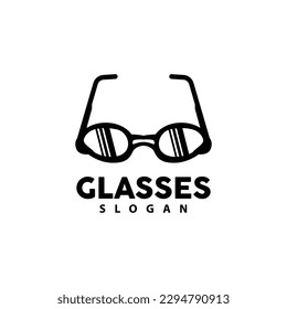 Glasses Logo, Optic Fashion Vector, Icon Illustration Template Simple Design