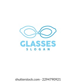 Glasses Logo, Optic Fashion Vector, Icon Illustration Template Simple Design