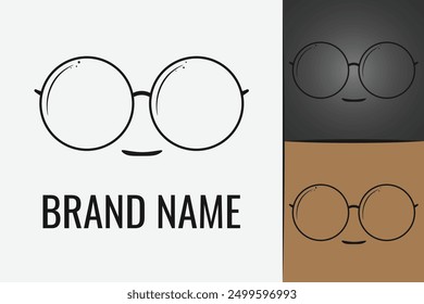 Glasses logo for optics store. Eyeglass logo. eyeglasses creative spectacles logo. Optical lens logo sunglasses