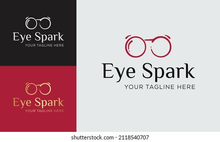 glasses logo. sunglasses, eyeglasses shop logo template vector illustration design