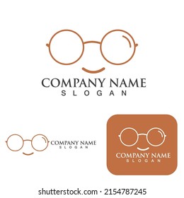 GLASSES logo and symbol template design element