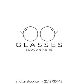 Logo der Brille, Vektorgrafik-Design, Symbol, Linie Kunst, einfaches Design