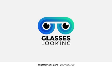 Diseño del logotipo de la plantilla de vectores de lentes de lentes 