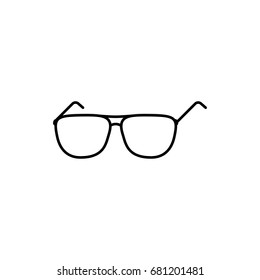 Glasses minimal icon. Spectacles line vector icon for websites and mobile minimalistic flat design.
