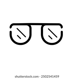glasses minimal icon and vector line art