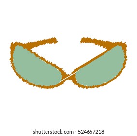 glasses modern style drawing isolated icon vector illustration design