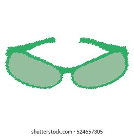 glasses modern style drawing isolated icon vector illustration design