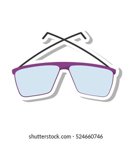glasses modern style isolated icon vector illustration design