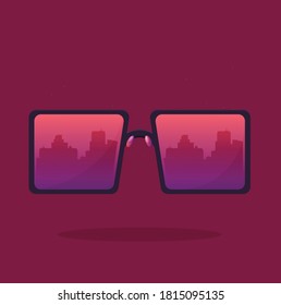 Gafas. Ilustración vectorial moderna. Diseño de estilo plano