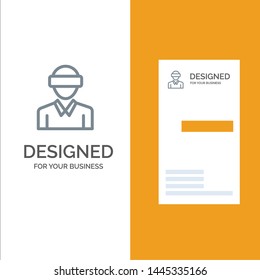Glasses, Motion, Reality, Technology, Man Grey Logo Design and Business Card Template