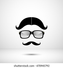  glasses and moustache