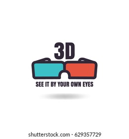 Glasses For Movies, Special Effects. Movie Glasses Icon