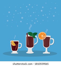Gläser mit Mullweinset-Illustration