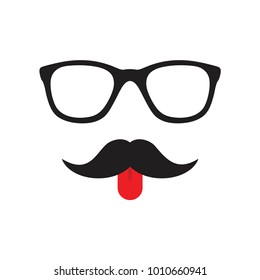 glasses and mustache 