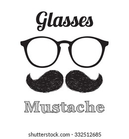 Glasses and mustache