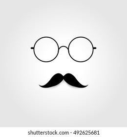 Glasses Mustache Stock Vector (Royalty Free) 492625681 | Shutterstock