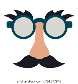 glasses and mustache funny mask