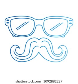 glasses and mustache hipster style
