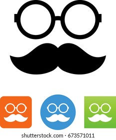 Brille und Schnurrbart Symbol