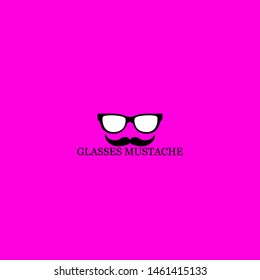 glasses mustache icon sign signifier vector