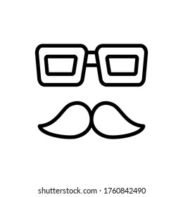 Glasses, mustache icon. Simple line, outline vector elements of cultural activities icons for ui and ux, website or mobile application