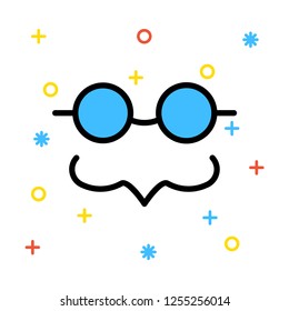 glasses   mustache    party  