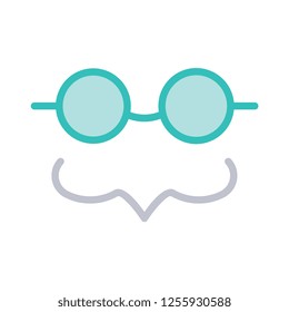 glasses   mustache    party  