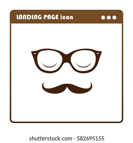 glasses and mustaches ,icon for the landing page