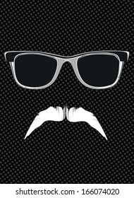 glasses and mustaches. vector