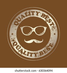glasses and mustaches vector icon.