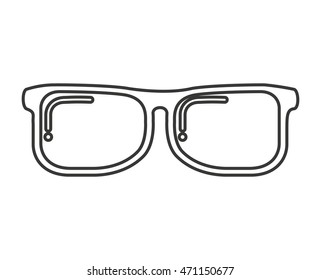 glasses nerd isolated icon vector illustration design