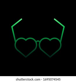 Icono nolan de lentes. Línea delgada simple, contorno vectorial de iconos de verano para ui y ux, sitio web o aplicación móvil