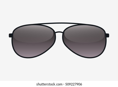 Glasses object icon. Fashion style accessory optical and lens theme. Isolated design. Vector illustration