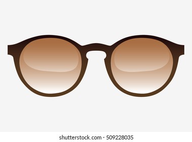 Glasses object icon. Fashion style accessory optical and lens theme. Isolated design. Vector illustration